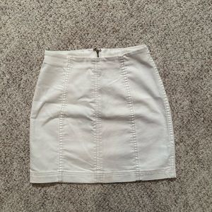Free People White Denim Skirt